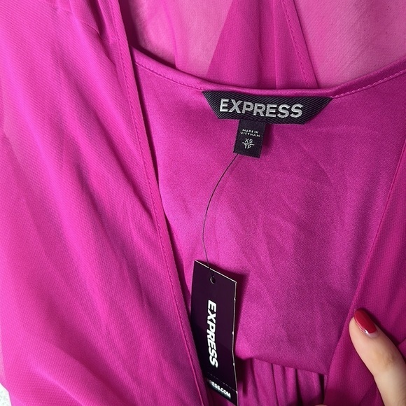 ❤️ 🆕 EXPRESS CHIFFON DRESS SIZE XS - Picture 4 of 5